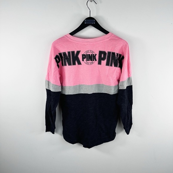 Victoria’s Secret PINK Color Block Long-Sleeve T-Shirt - Picture 4 of 5